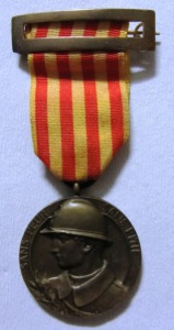 Medalla de los Voluntarios Catalanes de la Primera Guerra Mundial, que Vallmitjana fabricó en exclusiva. 